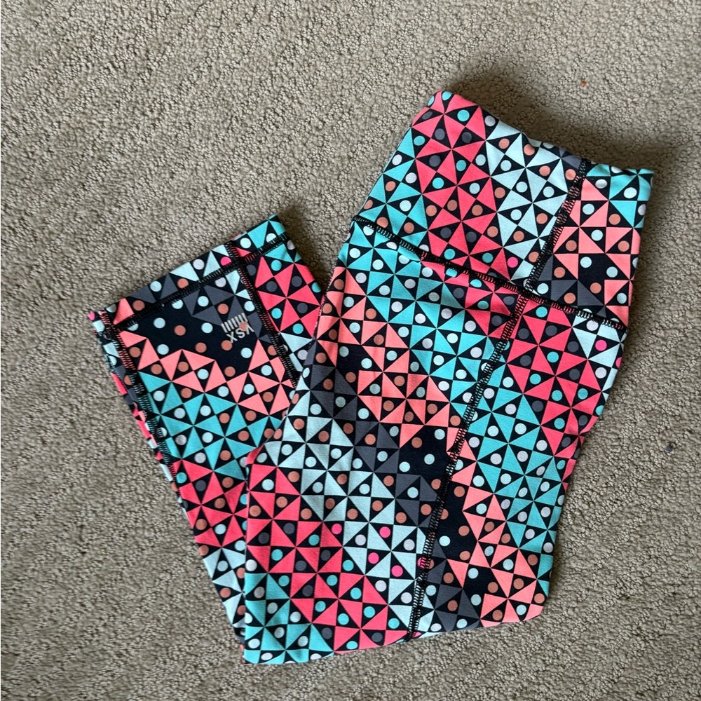 VSX Women's Leggings with Colorful Triangle Pattern
